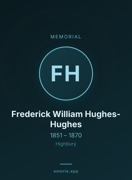 Memorial portrait of Frederick William Hughes-Hughes