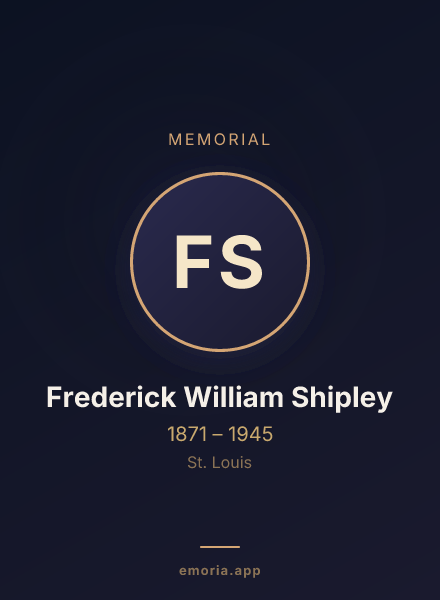Memorial portrait of Frederick William Shipley