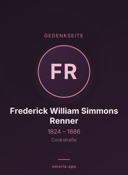 Gedenkportrait von Frederick William Simmons Renner