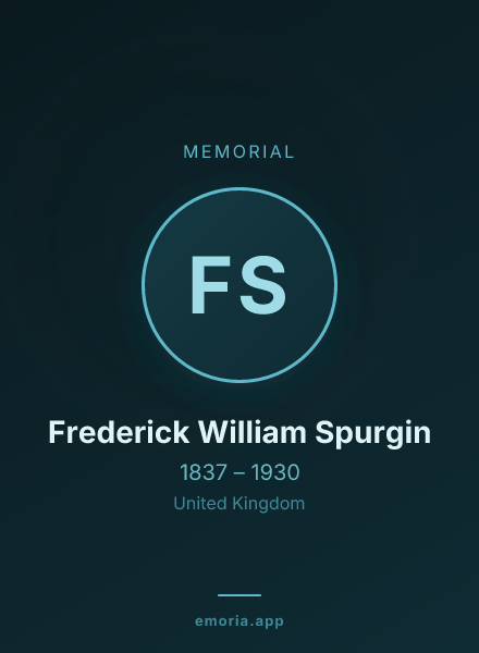 Memorial portrait of Frederick William Spurgin