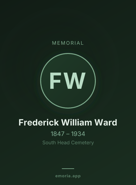 Memorial portrait of Frederick William Ward