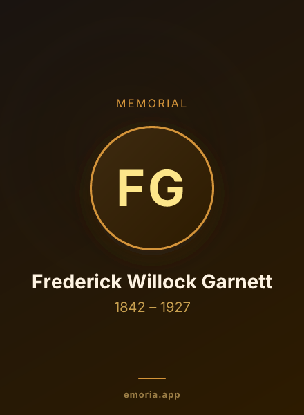 Memorial portrait of Frederick Willock Garnett