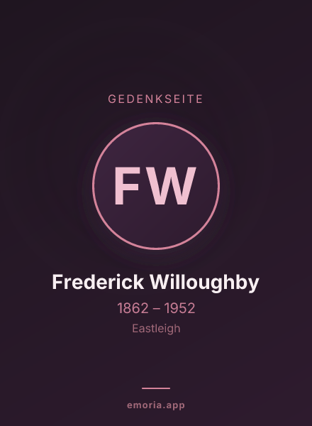 Gedenkportrait von Frederick Willoughby