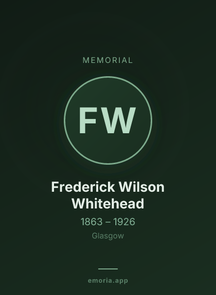 Memorial portrait of Frederick Wilson Whitehead