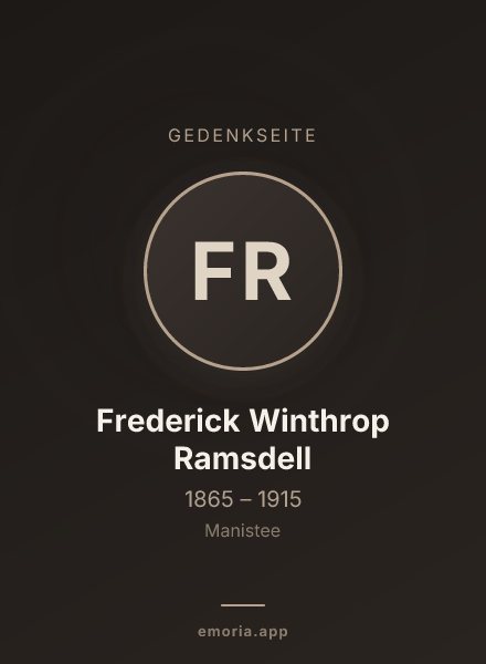 Gedenkportrait von Frederick Winthrop Ramsdell