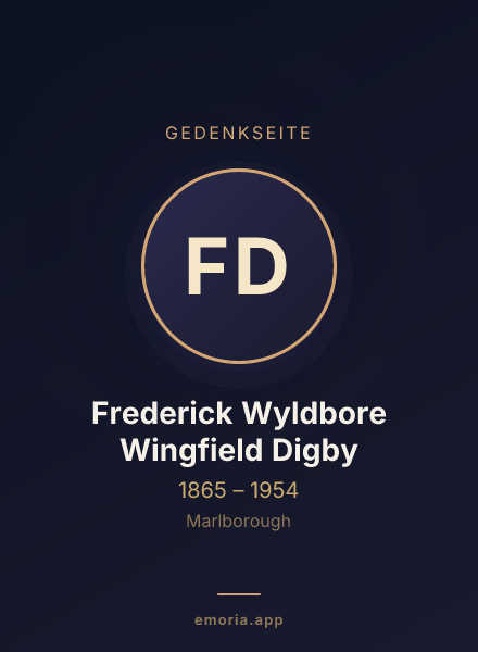 Gedenkportrait von Frederick Wyldbore Wingfield Digby