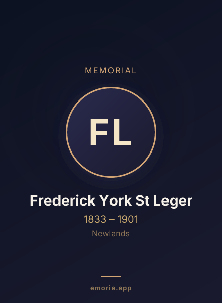 Memorial portrait of Frederick York St Leger