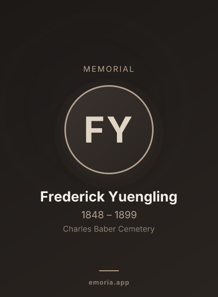 Memorial portrait of Frederick Yuengling