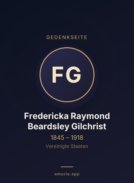 Gedenkportrait von Fredericka Raymond Beardsley Gilchrist