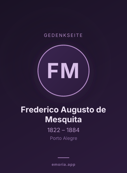 Gedenkportrait von Frederico Augusto de Mesquita