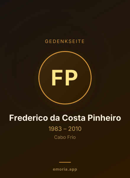 Gedenkportrait von Frederico da Costa Pinheiro