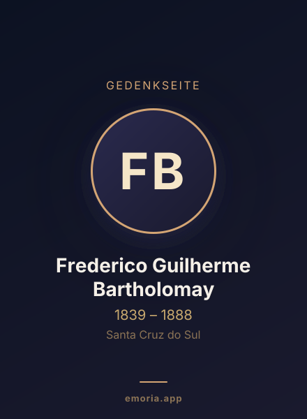 Gedenkportrait von Frederico Guilherme Bartholomay
