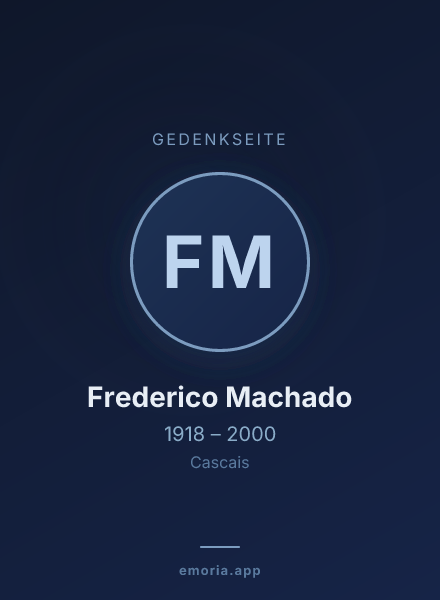 Gedenkportrait von Frederico Machado