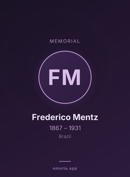 Memorial portrait of Frederico Mentz