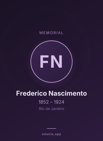 Memorial portrait of Frederico Nascimento