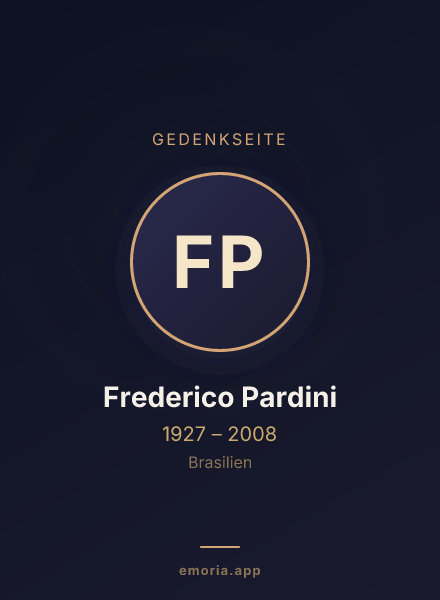 Gedenkportrait von Frederico Pardini