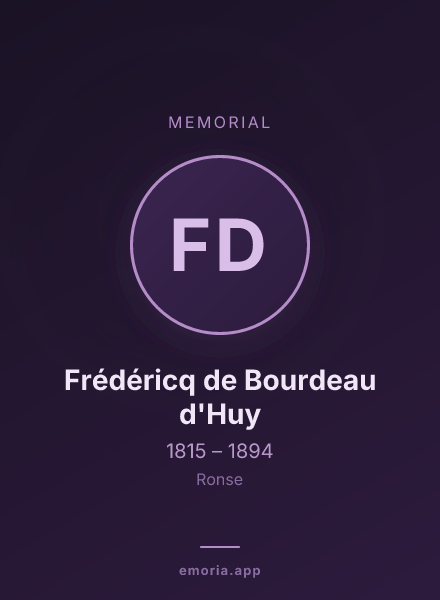 Memorial portrait of Frédéricq de Bourdeau d'Huy