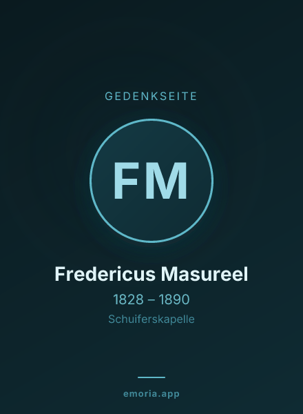Gedenkportrait von Fredericus Masureel