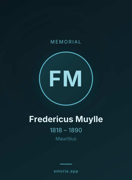 Memorial portrait of Fredericus Muylle
