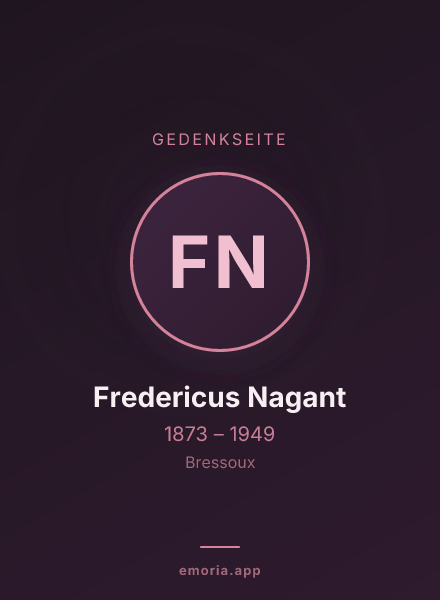 Gedenkportrait von Fredericus Nagant