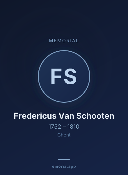 Memorial portrait of Fredericus Van Schooten