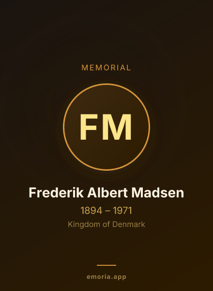 Memorial portrait of Frederik Albert Madsen