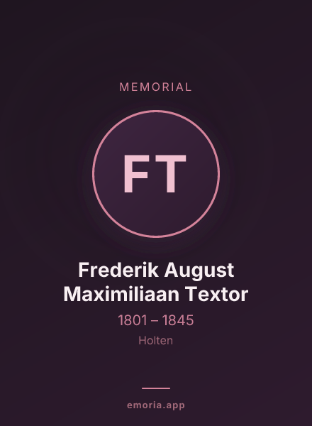 Memorial portrait of Frederik August Maximiliaan Textor