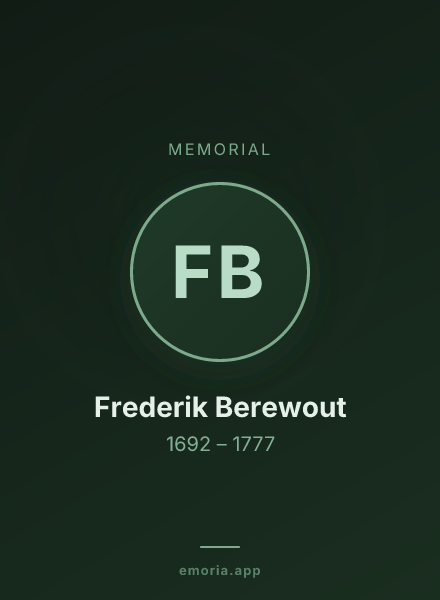Memorial portrait of Frederik Berewout