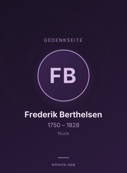 Gedenkportrait von Frederik Berthelsen
