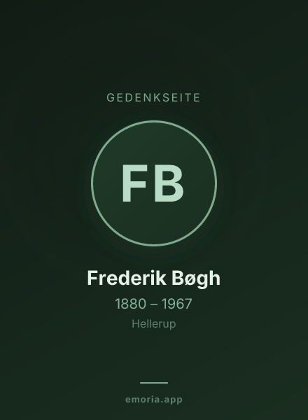 Gedenkportrait von Frederik Bøgh