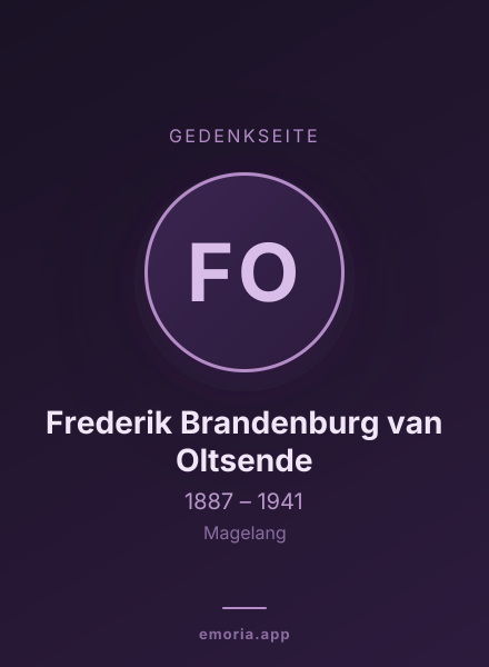 Gedenkportrait von Frederik Brandenburg van Oltsende