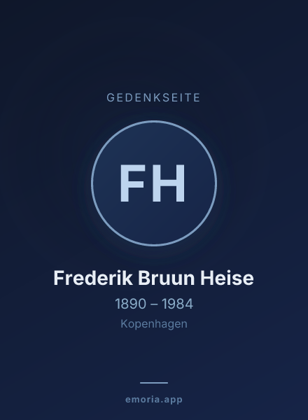 Gedenkportrait von Frederik Bruun Heise