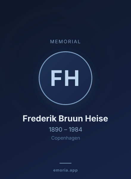 Memorial portrait of Frederik Bruun Heise