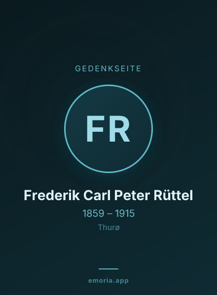 Gedenkportrait von Frederik Carl Peter Rüttel