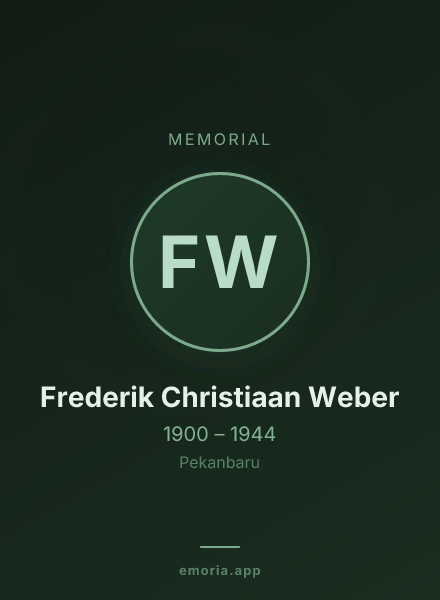 Memorial portrait of Frederik Christiaan Weber