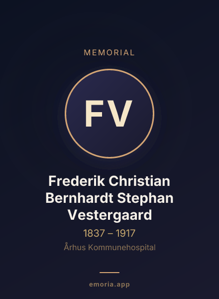 Memorial portrait of Frederik Christian Bernhardt Stephan Vestergaard