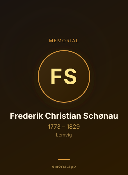 Memorial portrait of Frederik Christian Schønau