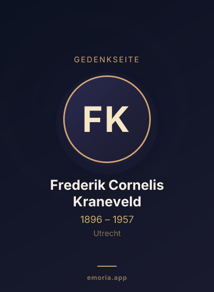 Gedenkportrait von Frederik Cornelis Kraneveld