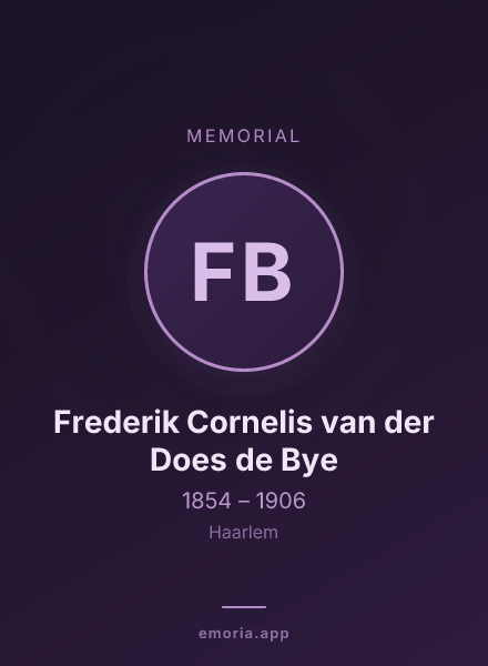 Memorial portrait of Frederik Cornelis van der Does de Bye