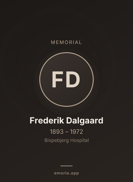 Memorial portrait of Frederik Dalgaard