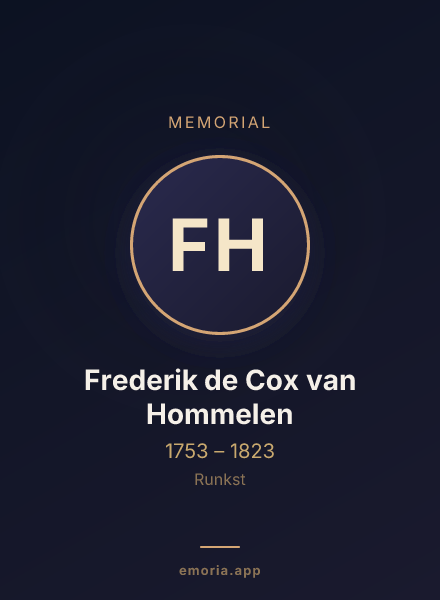 Memorial portrait of Frederik de Cox van Hommelen