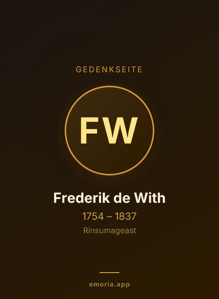 Gedenkportrait von Frederik de With