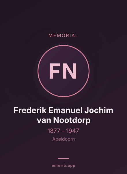 Memorial portrait of Frederik Emanuel Jochim van Nootdorp