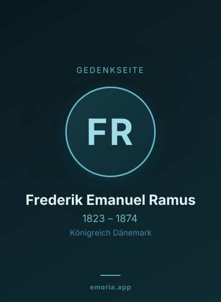 Gedenkportrait von Frederik Emanuel Ramus