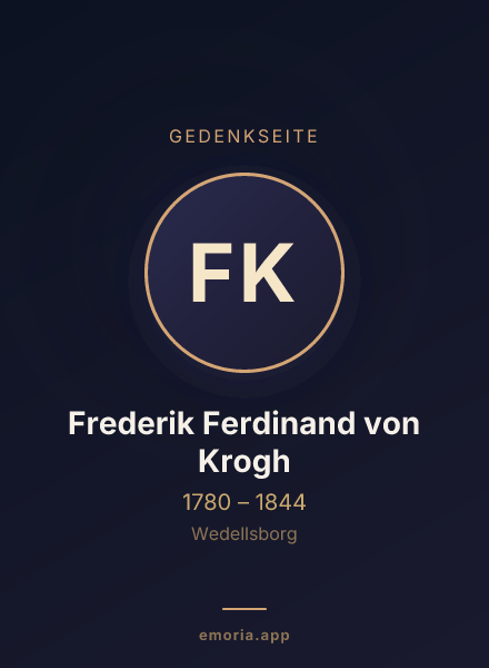 Gedenkportrait von Frederik Ferdinand von Krogh