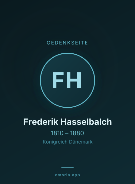 Gedenkportrait von Frederik Hasselbalch