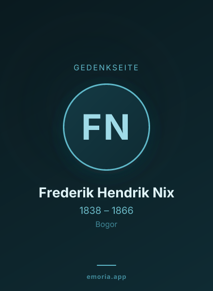 Gedenkportrait von Frederik Hendrik Nix