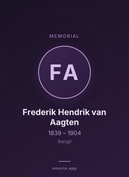 Memorial portrait of Frederik Hendrik van Aagten