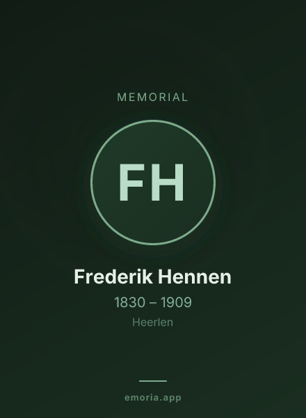 Memorial portrait of Frederik Hennen