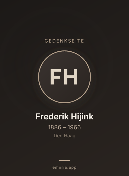 Gedenkportrait von Frederik Hijink